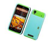 ZTE Max N9520 Max N9521 Protector Cover Case Hybrid Light Blue Green Honeycomb Dots