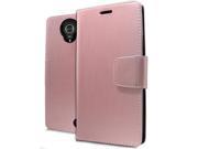 ZTE Grand X 3 X3 Z959 Warp 7 N9519 Pouch Case Cover Rose Gold Brushed Wallet Card