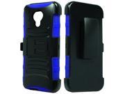 ZTE N817 Quest Uhura Protector Cover Case Hybrid Black Dark Blue Curve Stand With Holster