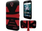ZTE Grand X 3 X3 Z959 Warp 7 N9519 Protector Cover Case Hybrid Triangle Black Red With U Stand
