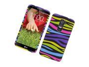 LG Optimus G2 D800 D801 D802 LS980 Hard Case Cover Rainbow Zebra Texture