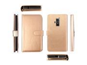 Coolpad Rogue 3320A Pouch Case Cover Gold Premium PU Leather Double Flap Wallet With Card Slot