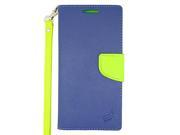 HTC Desire EYE Pouch Case Cover Blue Green 2 Tone Deluxe Horizontal Flap Credit Card