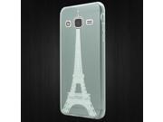Samsung Galaxy Grand Prime G530 Silicone Case TPU 3D Crystal White Paris Tower