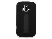 ZTE Sonata Radiant Z740 Protector Cover Case Hybrid Black Black Symbiosis With Vertical Stand