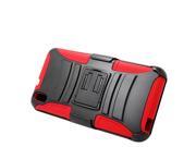 HTC Desire 816 Desire 8 Hard Cover and Silicone Protective Case Hybrid BLK Red Curve Stand Holster