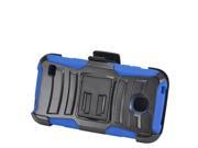 Huawei Union Y538 Hard Cover and Silicone Protective Case Hybrid BLK Blue Curve Stand w Holster