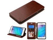 Samsung Galaxy J7 Pouch Case Cover Brown MyJacket Wallet With Tray