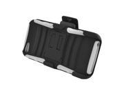 Apple iPhone 5 5S SE Hard Cover and Silicone Protective Case Hybrid Black White Curve Stand Holster