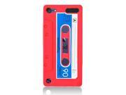 Apple iPod Touch 5 5th Generation iPod Touch 6 6th Generation Silicone Case Red Cassette Tape