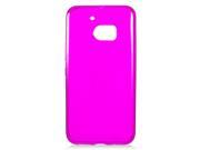 HTC 10 One M10 Silicone Case TPU Transparent Frosted Hot Pink