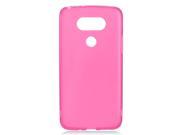 LG G5 H850 VS987 Silicone Case TPU Transparent Frosted Hot Pink