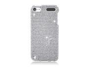 Apple iPod Touch 5 iPod Touch 6 Hard Case Cover Silver Sparkle Rhinestones
