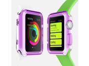 Apple Watch Sport Edition 42mm Apple Watch Series 2 42mm 2nd Gen 2016 Silicone Case TPU Clear Purple