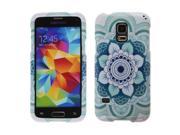 Samsung Galaxy S5 mini G800 Hard Case Cover Blue Flower Mandala