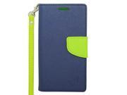 Alcatel One Touch Fierce 2 7040T A564C Pouch Case Cover BL GRN 2 Tone Deluxe Flap Credit Card