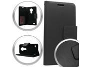 LG G Stylo LS770 G4 Note G Vista 2 H740 2nd 2015 Pouch Case Cover Black Brushed Wallet Card