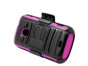 ZTE Prelude 2 Z667G Zinger Whirl 2 Protector Cover Case Hybrid Black HPK Curve Stand Holster
