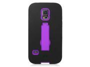 Samsung Galaxy S5 Sport G860 Protector Cover Case Hybrid BLK Purple Symbiosis With Vertical Stand