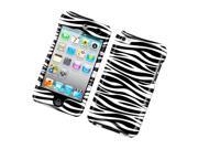 Apple iPod Touch 4 4th Generation Hard Case Cover Black White Zebra