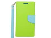HTC Desire 610 Pouch Case Cover Green Lite BL 2 Tone Deluxe Horizontal Flap Credit Card With Strap