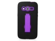 Samsung Galaxy Avant G386T Protector Cover Case Hybrid Black Purple Symbiosis With Vertical Stand