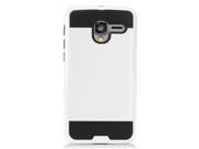 Alcatel TRU 5065 Stellar Pop 3 5 Protector Cover Case Hybrid White Black Brushed
