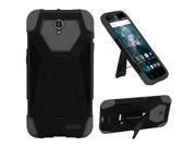 ZTE Grand X 3 X3 Z959 Warp 7 N9519 Protector Cover Case Hybrid Black Gray Transformer With Stand