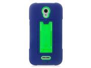 Alcatel OneTouch Elevate 4037V Elevate 5017E Protector Cover Case Hybrid BL GRN Dual V Stand