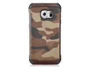 Samsung Galaxy S7 Edge G935 Protector Cover Case Hybrid Black Brown Camouflage Black