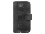 Pouch Case Cover Black Diamond Black Leather Wallet