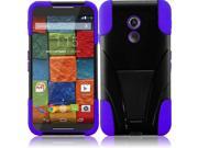Motorola Moto X 2014 2nd Generation Protector Cover Case Hybrid Black Purple Y Stand