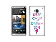 HTC One M7 Hard Case Cover Keep Calm Dream On