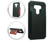 LG G5 H850 VS987 Protector Cover Case Hybrid Black Black Brushed with Card Wallet 02