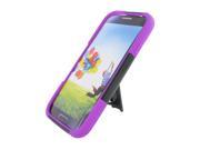 Samsung Galaxy S 4 I9500 I9505 I337 Protector Cover Case Hybrid Black Purple Y Stand