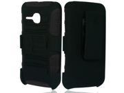Alcatel One Touch Evolve 5020T Protector Cover Case Hybrid Black Curve Stand Holster