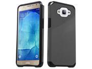 Samsung Galaxy J7 Hard Cover and Silicone Protective Case Hybrid Gray Black Astronoot