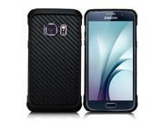 Samsung Galaxy S7 G930 Hard Cover and Silicone Protective Case Hybrid Black Carbon Fiber Black