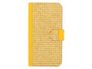 HTC One M9 Pouch Case Cover Gold Diamond Gold Leather Wallet
