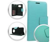 Samsung Galaxy J7 Pouch Case Cover Teal Brushed Wallet Card