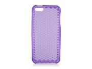 Apple iPhone 5 iPhone 5S iPhone SE Silicone Case TPU Purple Hexagonal Pattern Clear