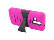 Kyocera Hydro Vibe C6725 Hard Cover and Silicone Protective Case Hybrid Hot Pink Black w Stand