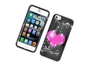 Apple iPhone 5 iPhone 5S iPhone SE Hard Case Cover Big Pink Heart 2D Glossy