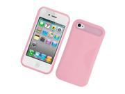 Apple iPhone 4 iPhone 4S Hard Cover and Silicone Protective Case Hybrid Light Pink Fluorescent