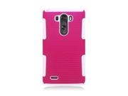 LG G3 D850 D851 LS990 VS985 D855 Hard Cover and Silicone Protective Case Hybrid Perforated HPK WHT