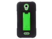 Alcatel OneTouch Elevate 4037V Elevate 5017E Protector Case Hybrid Black GRN Dual Vertical Stand