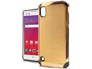 LG Tribute HD LS676 X Style 5 Protective Cover Hybrid Gold Black Deluxe Shock