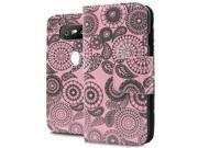 LG V20 VS995 H990 LS997 H910 H918 US996 Pouch Case Cover Paisley Pink Brushed Wallet Card