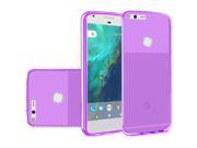 Google Pixel XL 5.5 HTC Silicone Case TPU Crystal Transparent Purple
