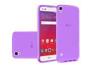 LG Tribute HD LS676 X Style 5 X Skin L56VL L53BL Silicone Case TPU Crystal Transparent Purple
